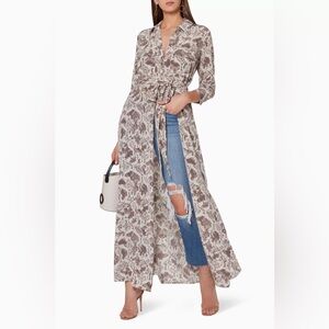 L'AGENCE Gray Snake Print dress XS